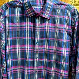 Bugatchi Semi-coarse Texture w Raised Stitching